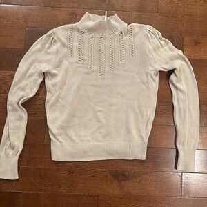 Free People Cream Turtleneck Sweater sz XS